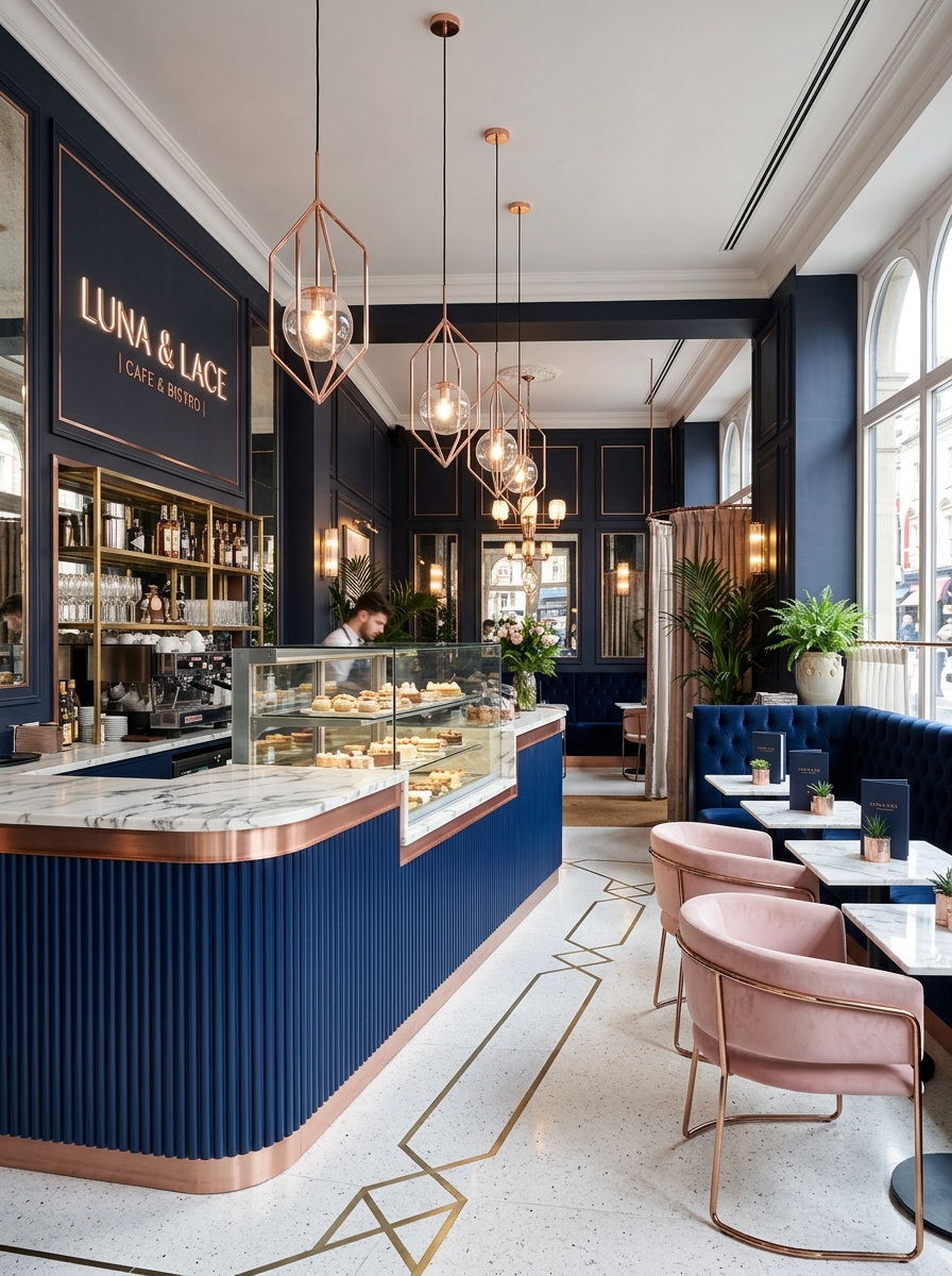 Lacivert & Gül Altını Butik Cafe